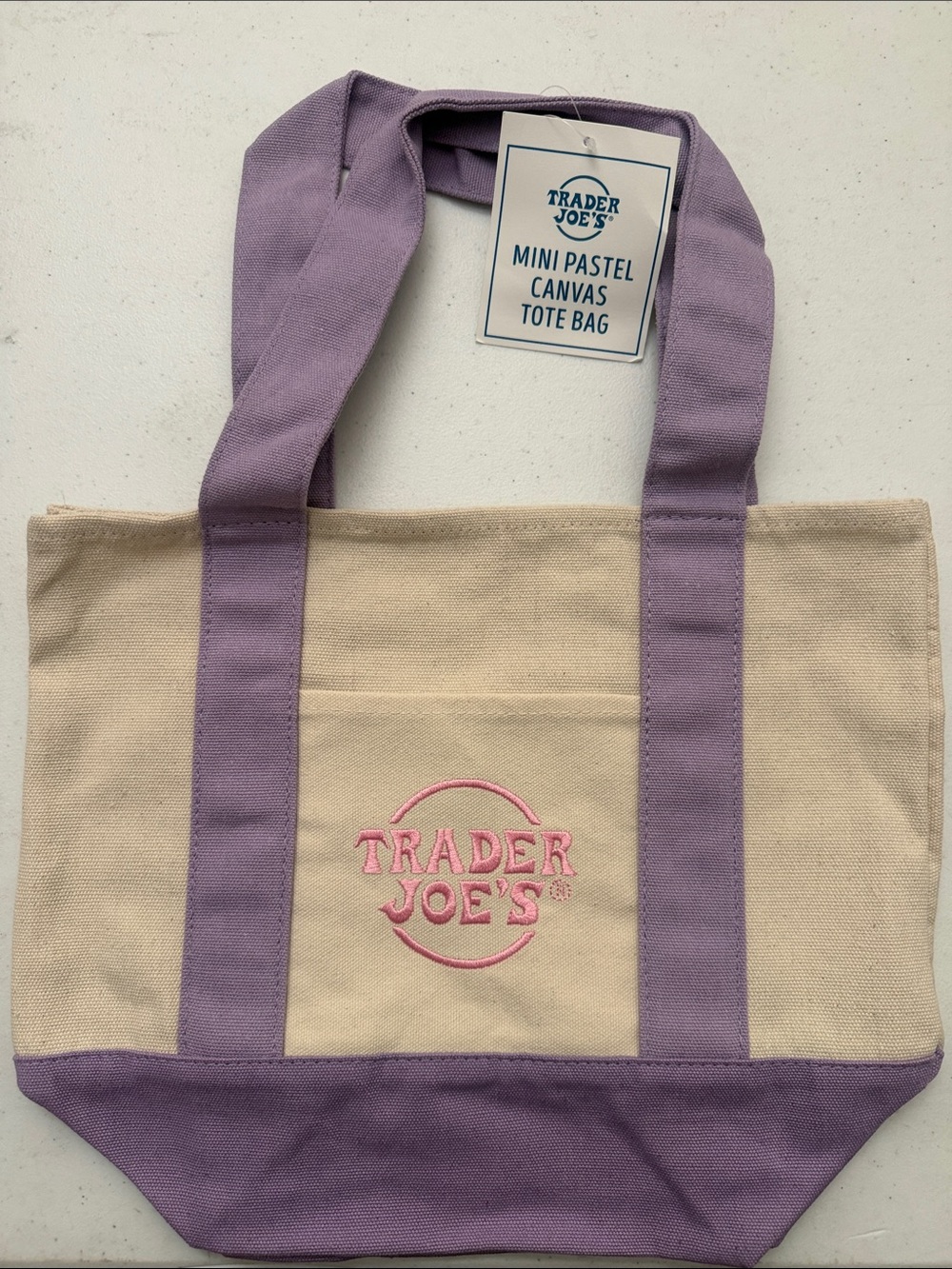 Trader Joe’s Pastel Mini Canvas Tote Bag